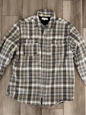 Free Assembly Men's Plaid Button-Up Shirt/jacket